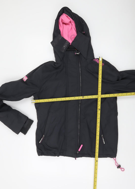 Superdry Women's Black Windcheater Hooded Jacket Size M