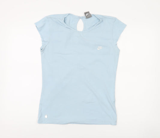 Nike Women's Blue Short Sleeve Slim Fit T-Shirt XL