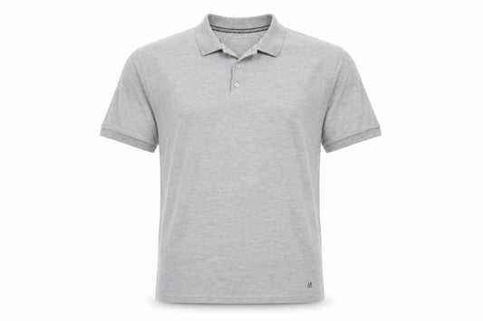 Larsson & Co Men's Grey XL Regular Fit Cotton Blend Polo Shirt