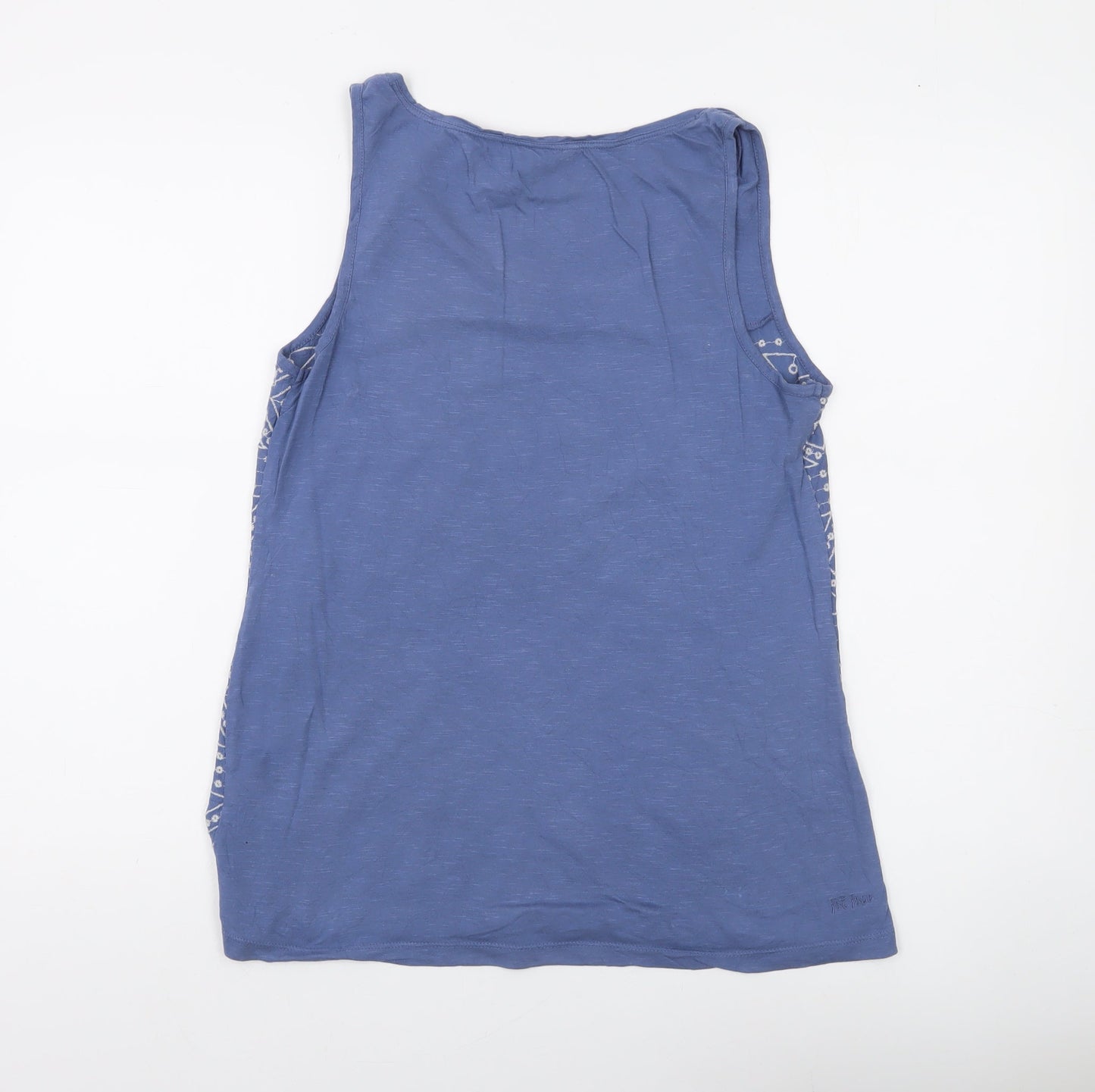 Fat Face Women's Blue Embroidered Cotton Camisole Tank Top Size 12