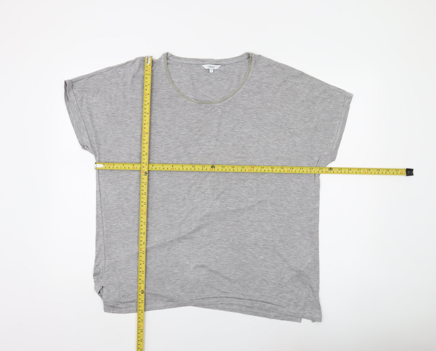 Next Women's Grey Basic Short Sleeve Crew Neck T-Shirt Size 18