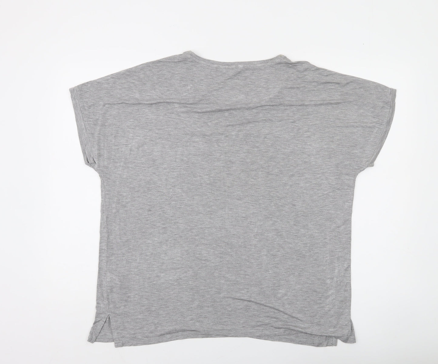 Next Women's Grey Basic Short Sleeve Crew Neck T-Shirt Size 18