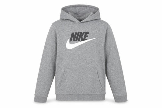 Nike Boys Grey Pullover Hoodie XL 158-170cm Cotton Blend Logo Sweatshirt