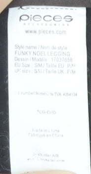 Pieces Women’s Black Skinny Jeans S Slim Fit Mid Rise Stretch Zip Detail
