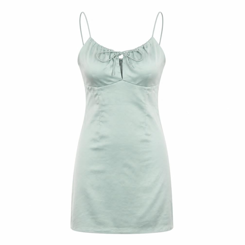 Topshop Women’s Green Size 10 Satin Slip Dress