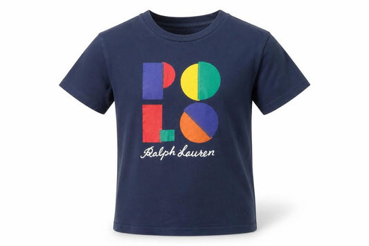 Ralph Lauren Boys Blue Polo Logo Graphic T-Shirt Size 10-12 Years