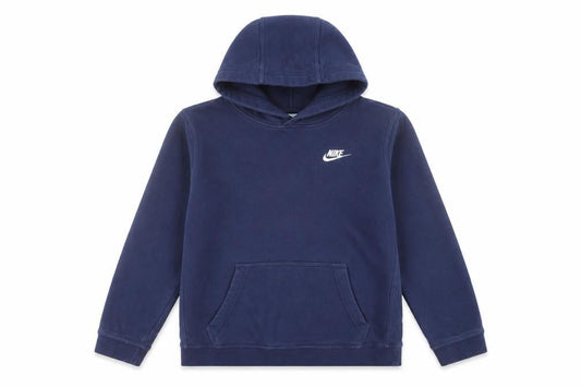 Nike Boys Navy Blue Pullover Hoodie XL 158-170cm Cotton Blend Sweatshirt
