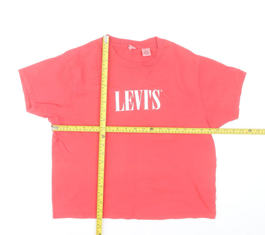 Levi's Womens Pink Short Sleeve Cotton T-Shirt Size S