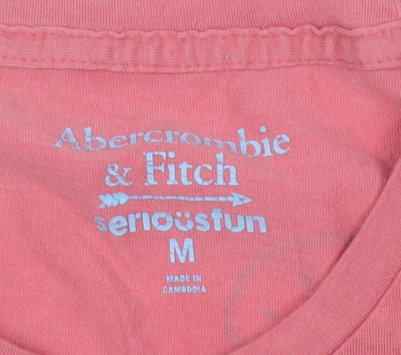 Abercrombie & Fitch Men’s Red Barretstown Graphic Print T-Shirt M