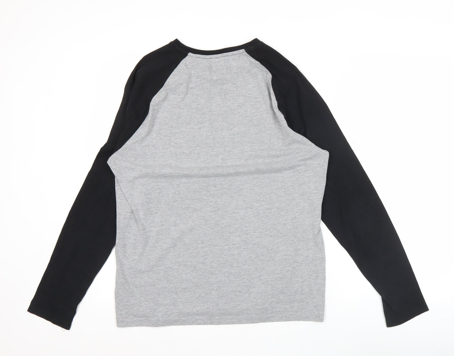 Jack Wills Men’s Grey & Black Long Sleeve Raglan Top Size L