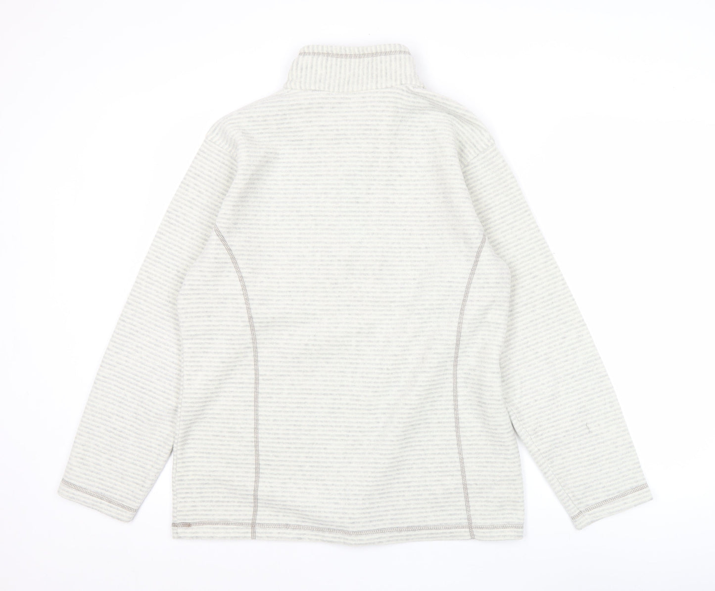 Regatta Womens Beige 1/4 Zip Striped Fleece Sweatshirt UK 14