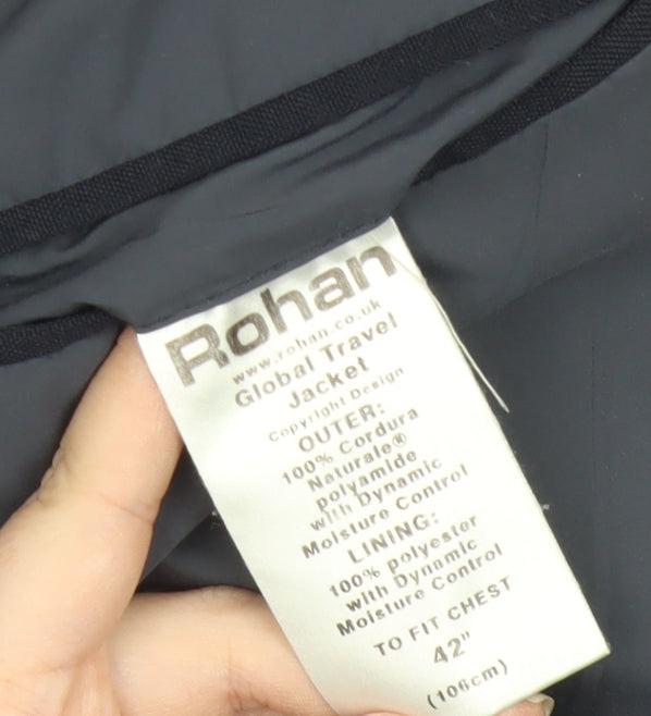 Rohan Men’s Blue Global Travel Blazer Jacket 42 in Polyamide Lined