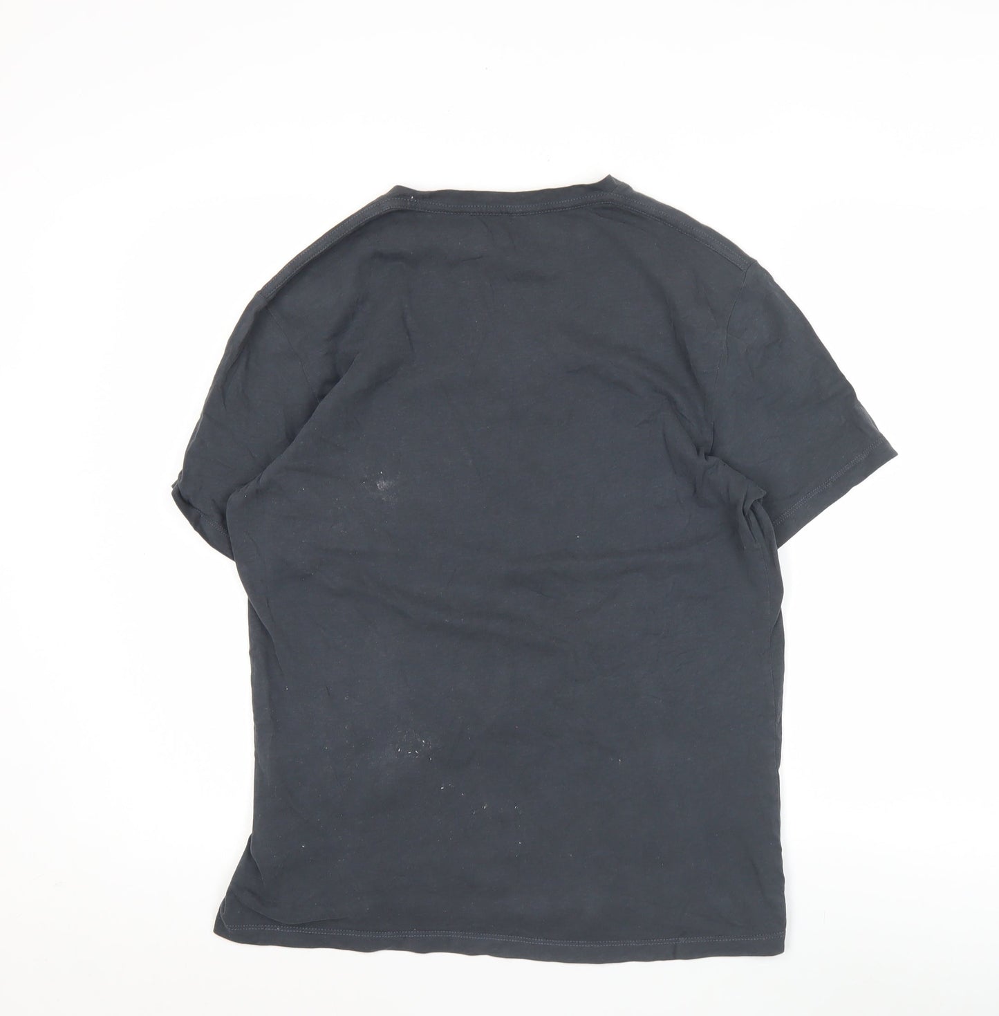 AllSaints Men’s Black Crew Neck Cotton Jersey T-Shirt Size L