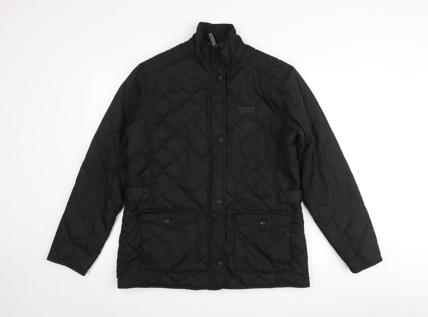 Regatta Womens Black Quilted Mid-Length Jacket Size 14