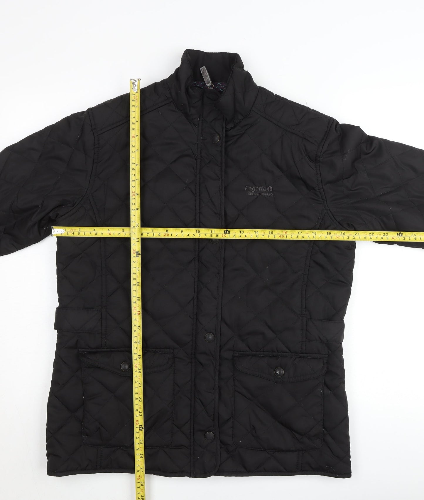 Regatta Womens Black Quilted Mid-Length Jacket Size 14