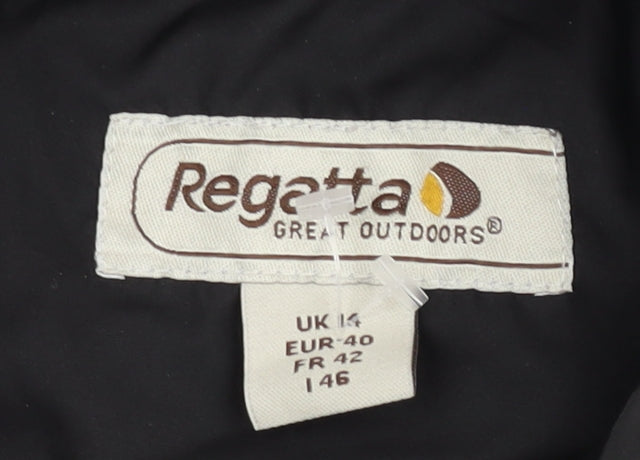 Regatta Womens Black Quilted Mid-Length Jacket Size 14