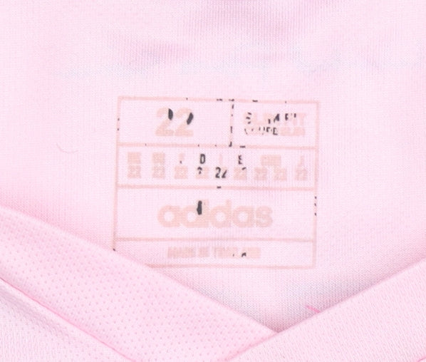 Adidas Boys Pink Inter Miami CF Messi 10 Football Jersey T-Shirt Size 6 Years