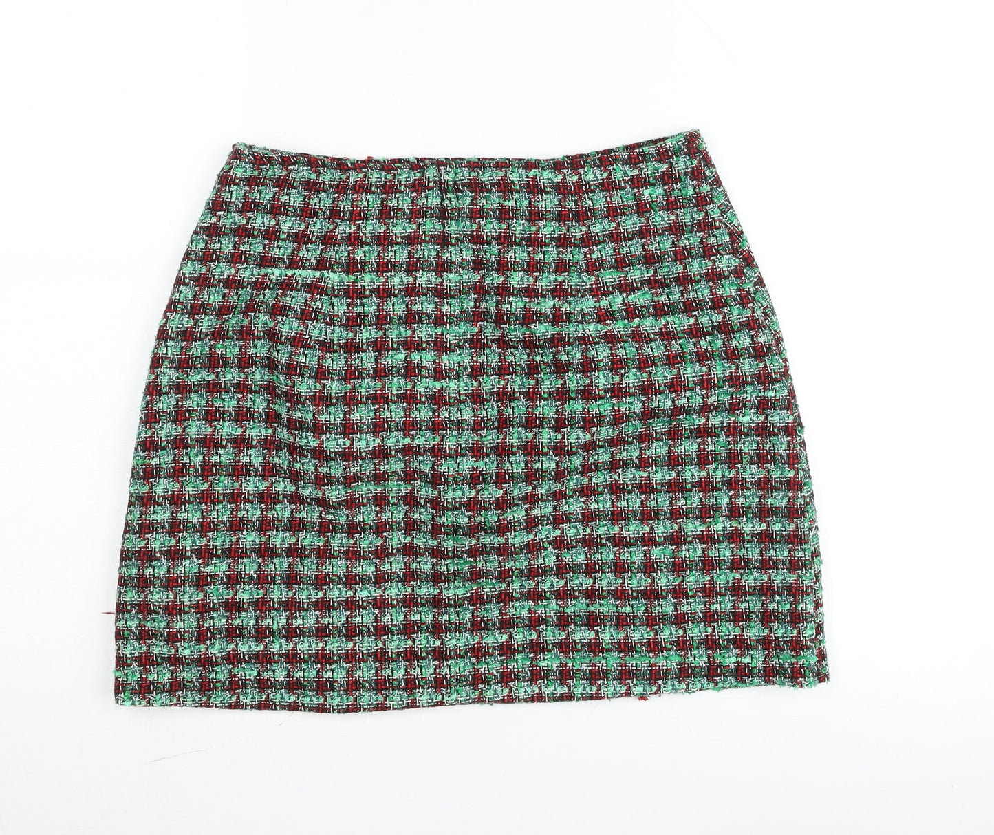 Savida Women's Multicoloured Tweed Short Pencil Skirt Size S