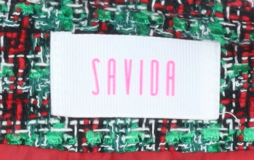 Savida Women's Multicoloured Tweed Short Pencil Skirt Size S