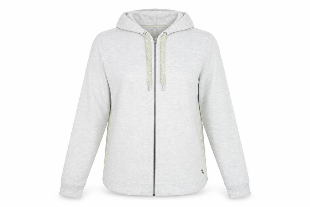 Cecil Womens Grey Hooded Full Zip Lightweight Jacket Size S