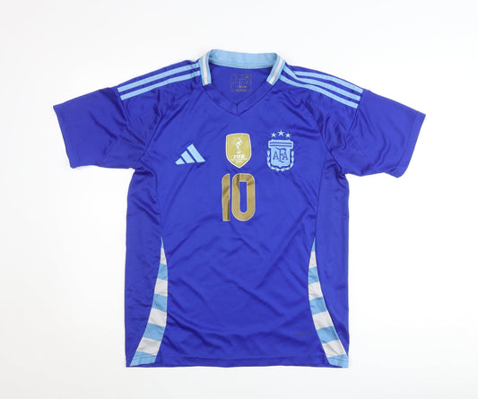Adidas Men's Blue Argentina World Cup Football T-Shirt S Slim Fit