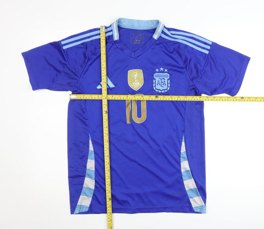Adidas Men's Blue Argentina World Cup Football T-Shirt S Slim Fit