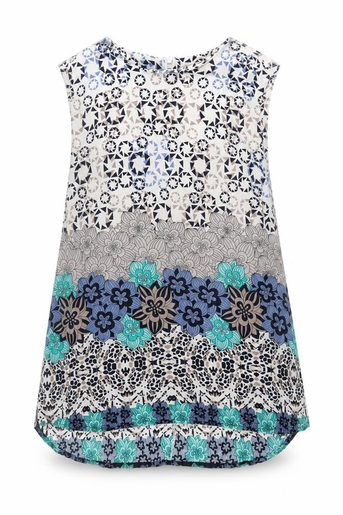 Vero Moda Women's Multicoloured Sleeveless Tunic Blouse Size M