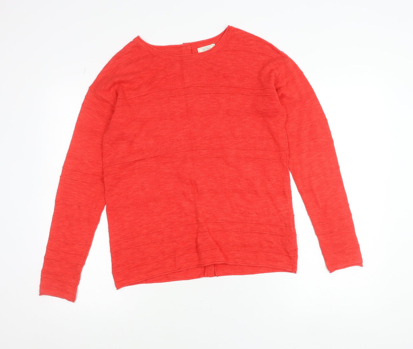 Fat Face Women’s Red Linen Cotton Button Cardigan UK 6