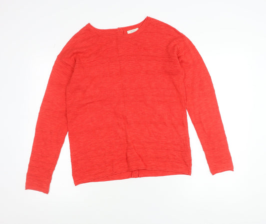 Fat Face Women’s Red Linen Cotton Button Cardigan UK 6