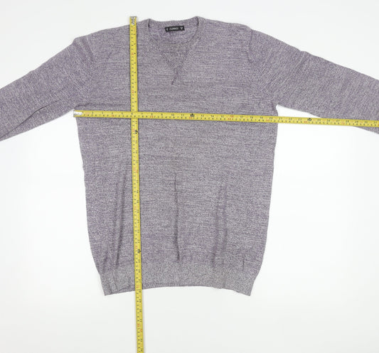 Dunnes Men’s Purple V-Neck Cotton Knit Pullover Jumper Size M