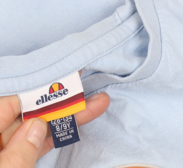 Ellesse Boys Blue Logo Short Sleeve Cotton T-Shirt 8-9 Years