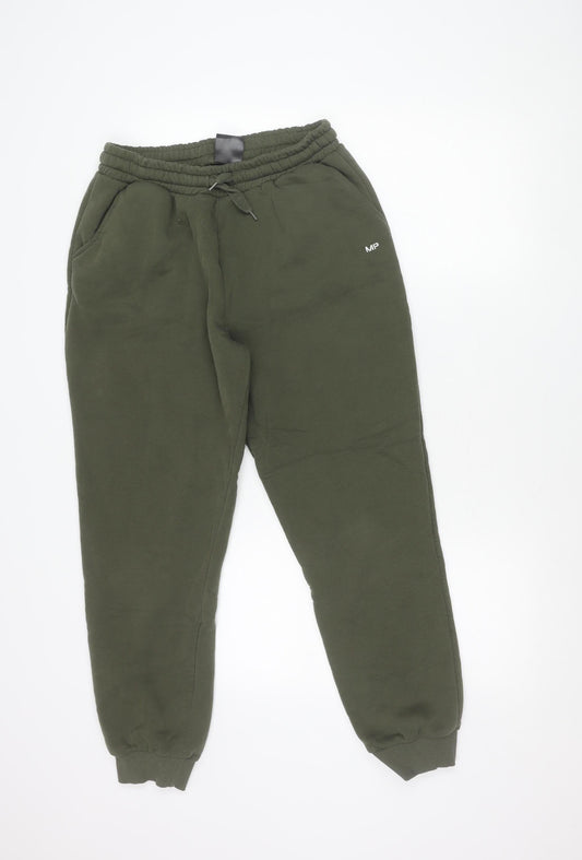 MP Men's Green Jogger Trousers L Regular Fit Activewear