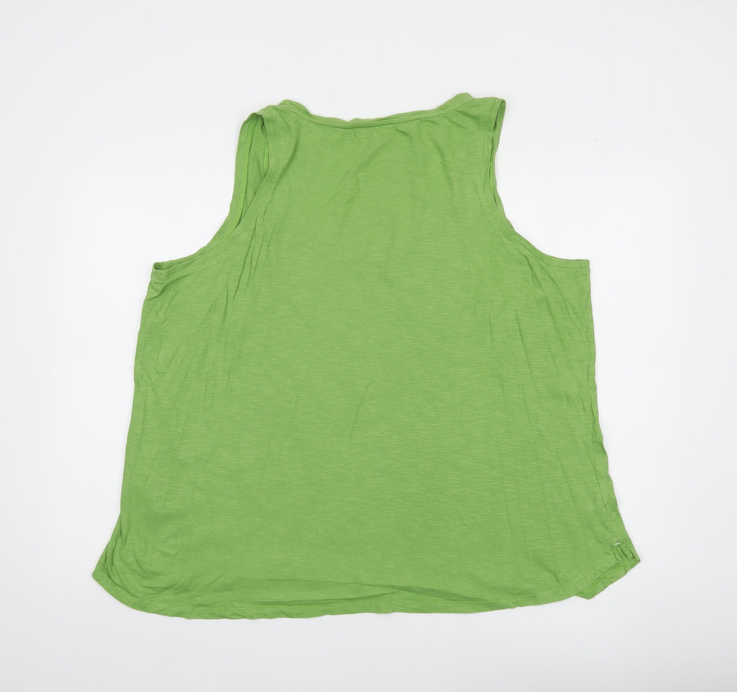 FatFace Women's Green Cotton Sleeveless Tank Top UK 20