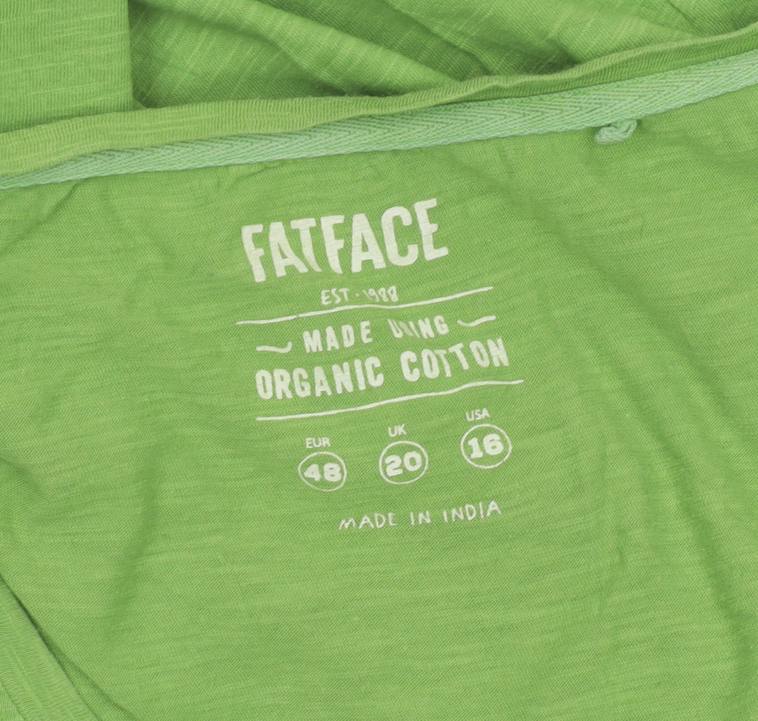 FatFace Women's Green Cotton Sleeveless Tank Top UK 20