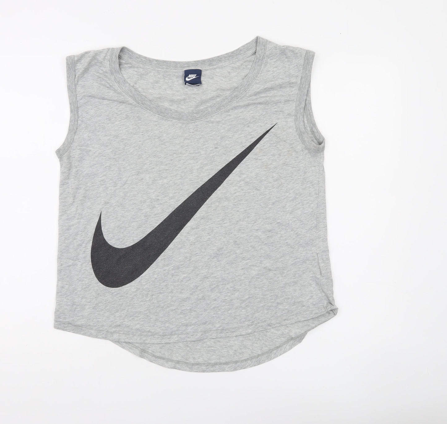 Nike Women's Grey Sleeveless Tank Top L Sports Jersey
