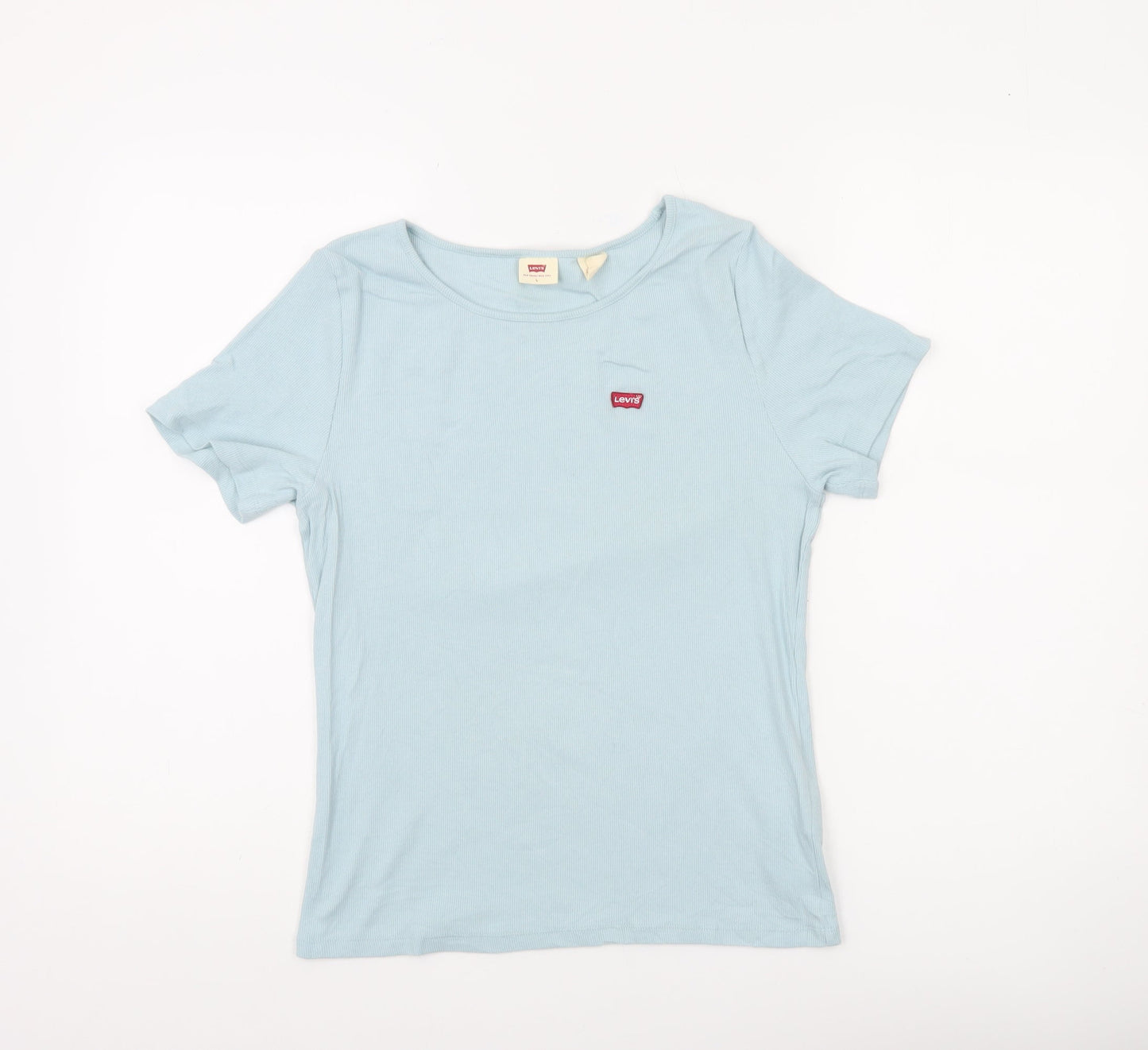 Levi's Women's Blue Basic Cotton T-Shirt Size L Short Sleeve