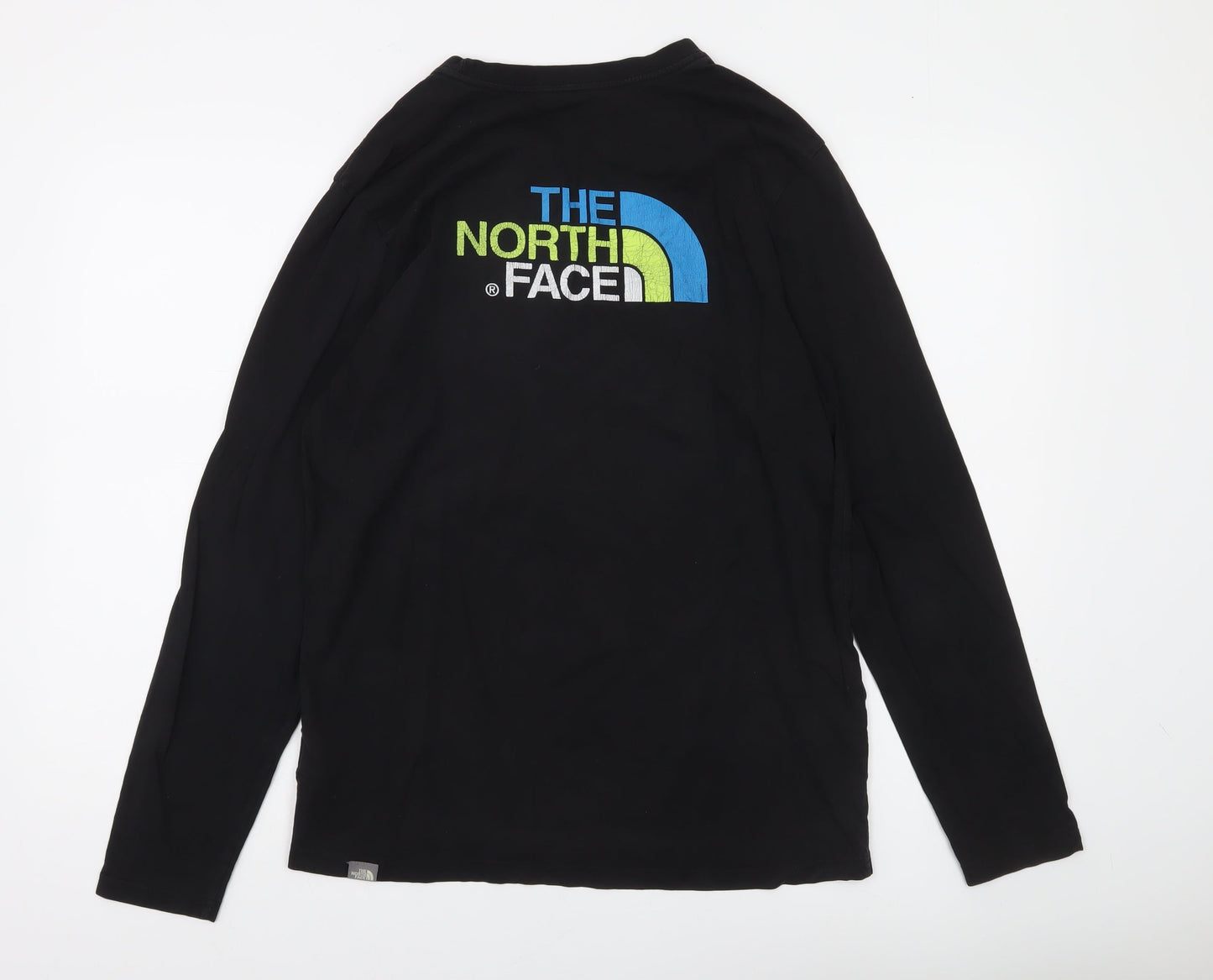 The North Face Men's Black Long Sleeve Cotton Crew Neck Top M