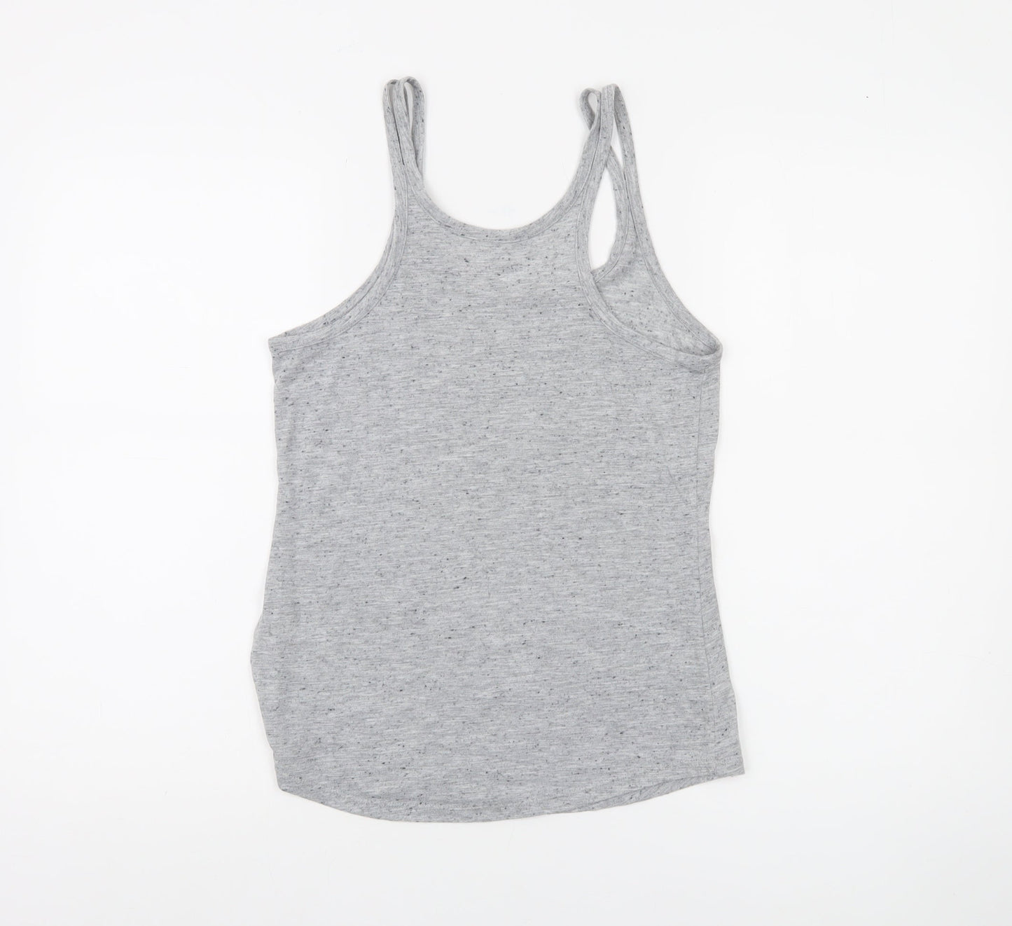 Reebok Womens Grey Small Racerback Tank Top Soft Jersey Activewear