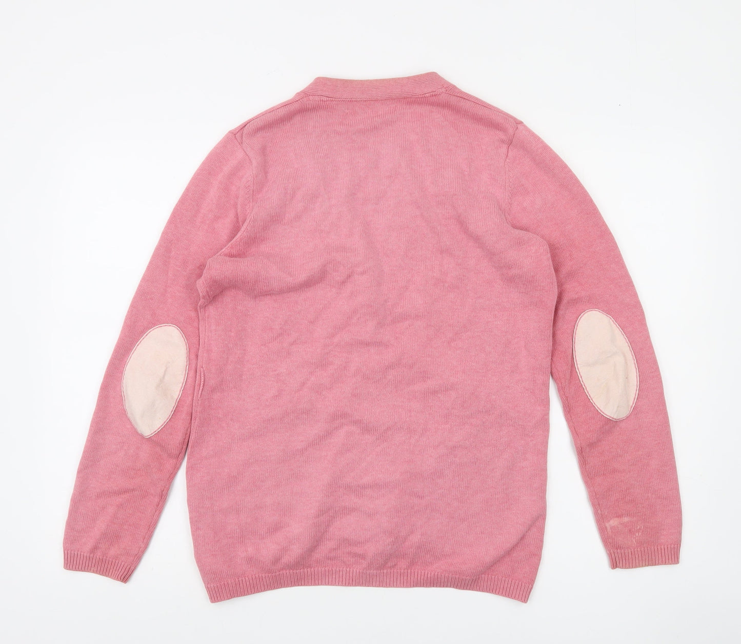 Womens UK L Regular Tommy Hilfiger Pink Cardigan Tight-Knit