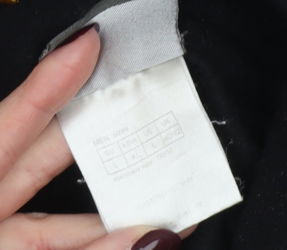 Jack Wolfskin Mens Black Fleece Half Zip Outdoor Sweatshirt Size L