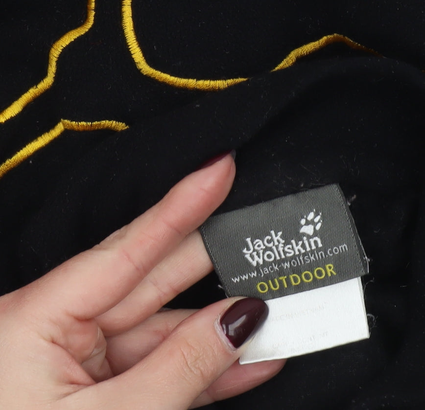 Jack Wolfskin Mens Black Fleece Half Zip Outdoor Sweatshirt Size L