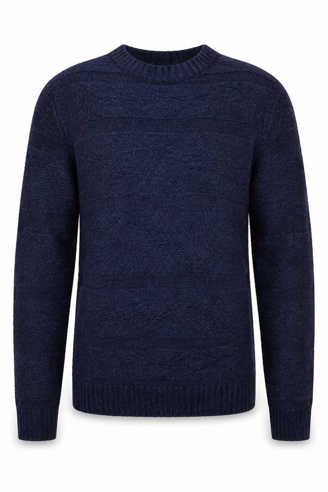Racing Green Men's Blue Cotton Crew Neck Jumper Size L