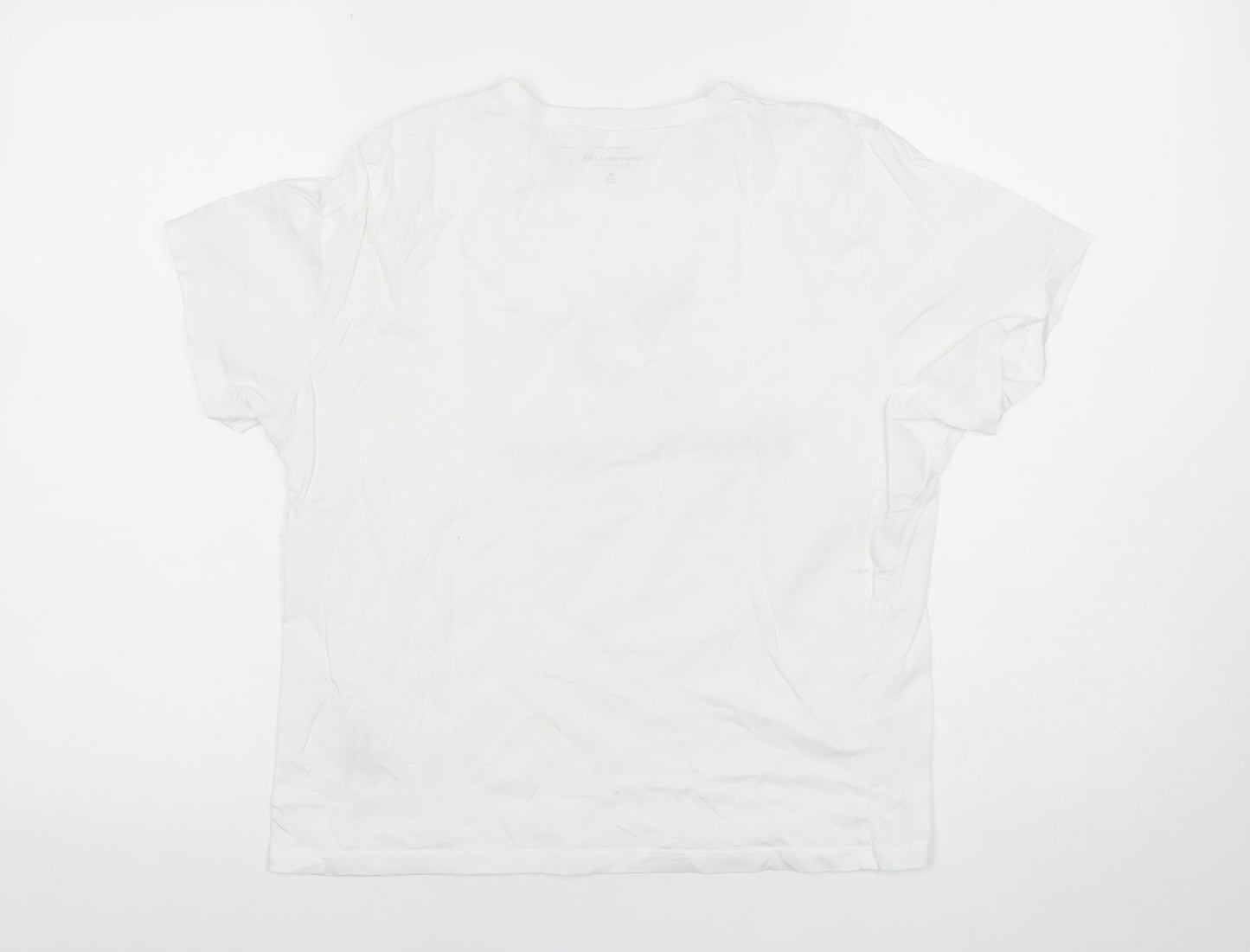 Abercrombie & Fitch Women's White Budweiser Graphic T-Shirt M Classic Fit