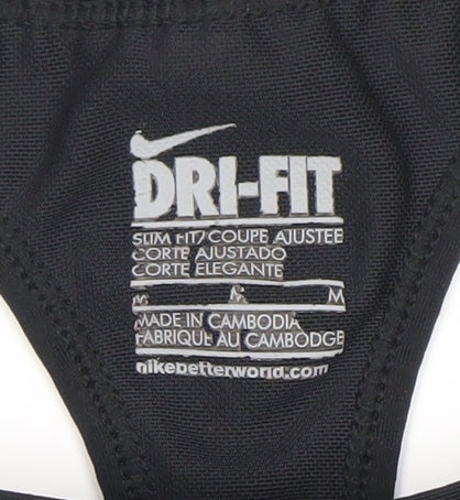 Nike Women's Black Dri-Fit Racerback Slim Fit Tank Top Size M