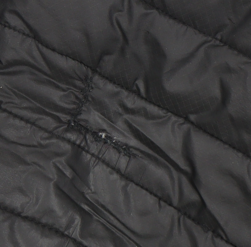 Superdry Men's Black Small Puffer Jacket Lightweight Quilted Winter Coat