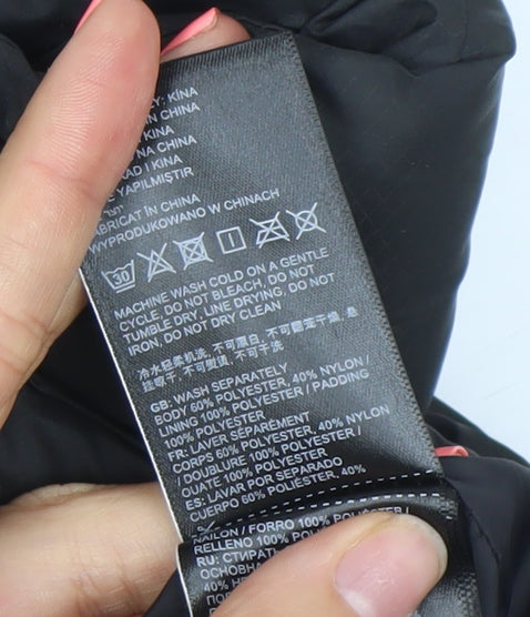 Superdry Men's Black Small Puffer Jacket Lightweight Quilted Winter Coat