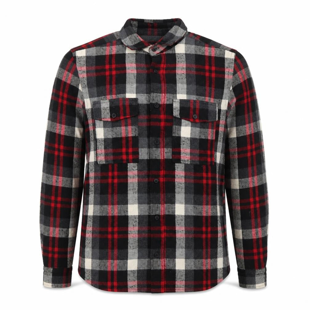 River Island Men’s Black Check Flannel Shirt S Regular Fit Long Sleeve
