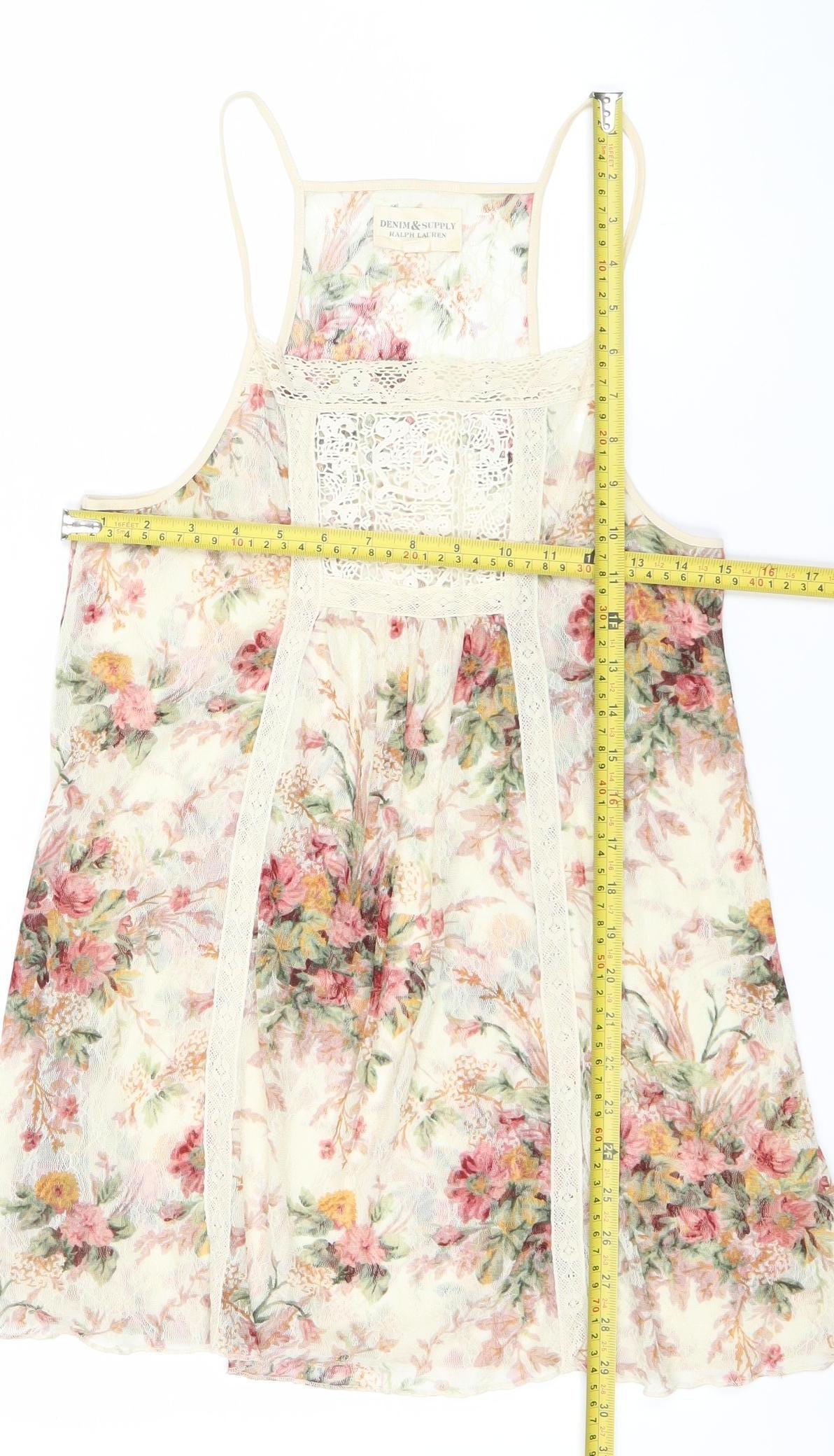 Ralph Lauren Women’s Multicoloured Floral Lace Camisole Tank Top M