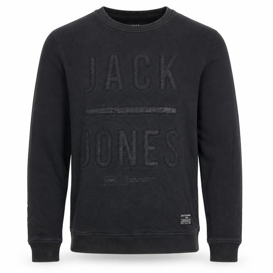 Mens UK S Regular JACK & JONES Black Pullover Sweatshirt