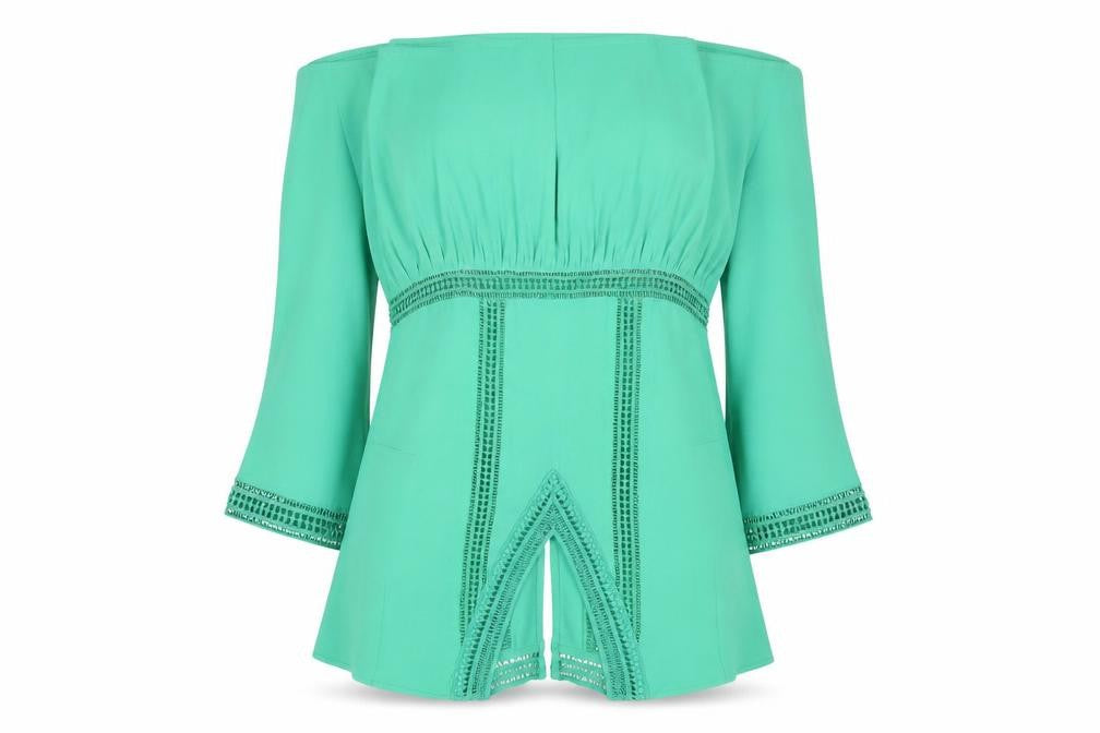 Vero Moda Women's Green Short Sleeve Tunic Blouse Size S